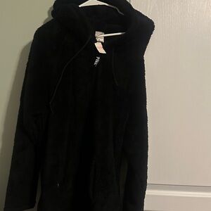 PINK Victoria's Secret Black Teddy Jacket